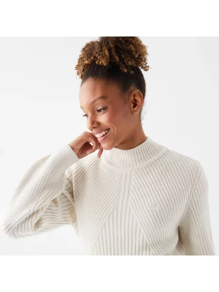 Lacoste Sweter Lacoste biały