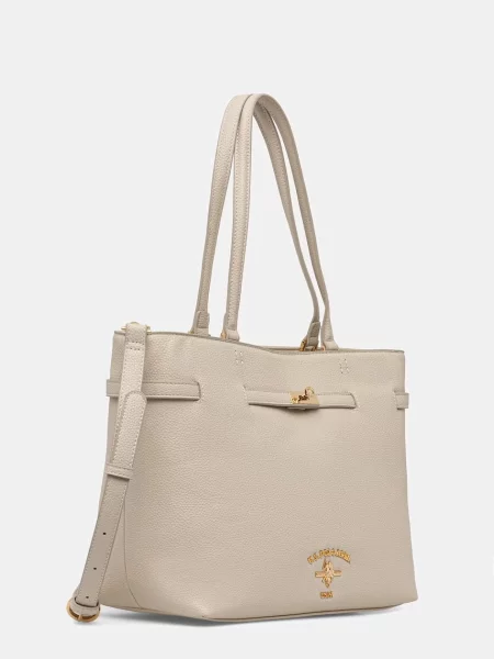 U.S. Polo Assn. geantă pentru femei cu imitație de piele STANFORD bej
