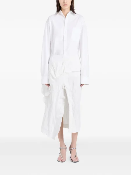 Μίντι φούστα Proenza Schouler με βολάν με μήκος μέχρι το γόνατο λευκό