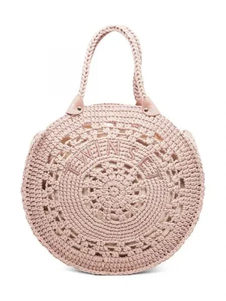 TWINSET Geantă de plajă TOTE roz