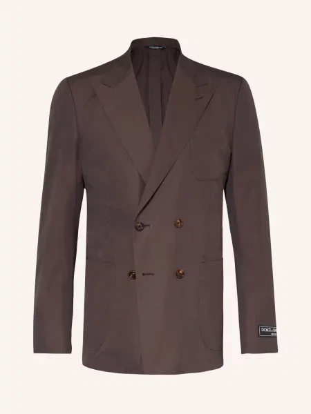 Dolce & Gabbana Oblekové Sako Slim Fit coffe brown hnědé