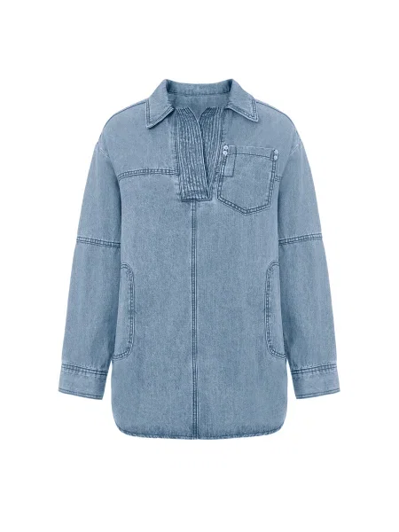 Imily Bela Bluză denim albastru