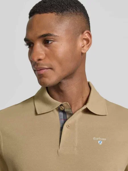 Koszulka polo o kroju Regular Fit z czystej bawełny Barbour brązowa