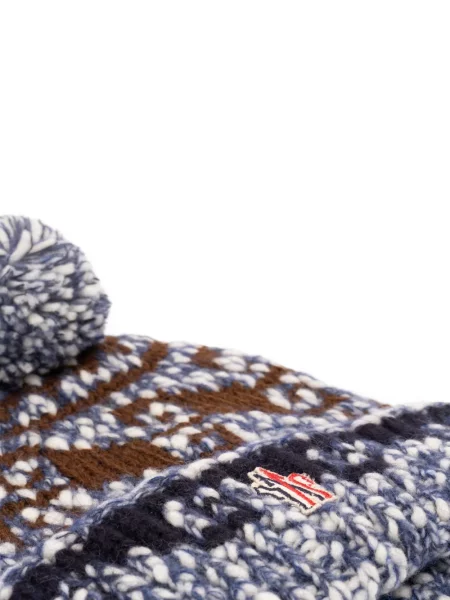 Плетена шапка Moncler Grenoble помпони