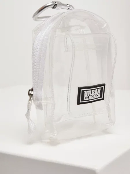 Przezroczysta mały torebka Urban Classics Accessoires na rzep biała