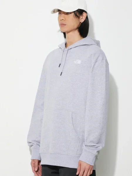 Кофта The North Face M Essential Hoodie з капюшоном меланж сірий