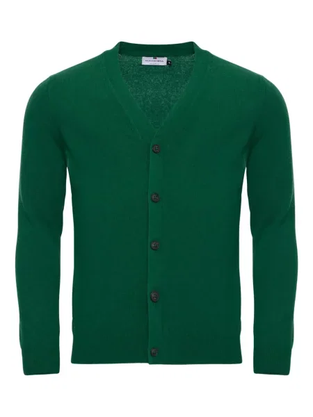 Cardigan Loja Das Meias cu decolteu în V verde