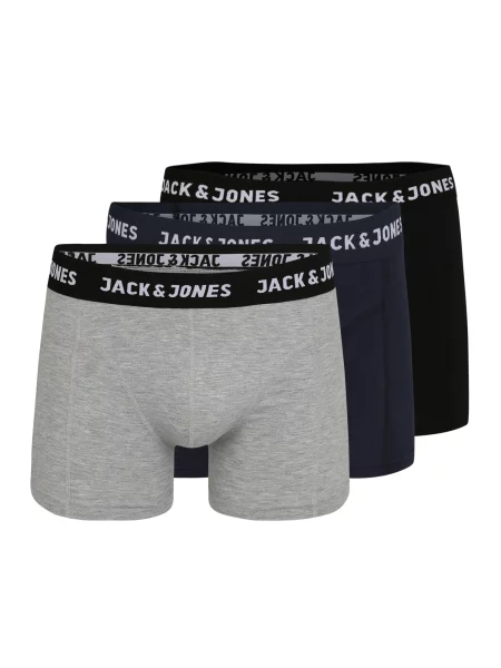 JACK & JONES Boxeri bleumarin / gri amestecat / negru alb