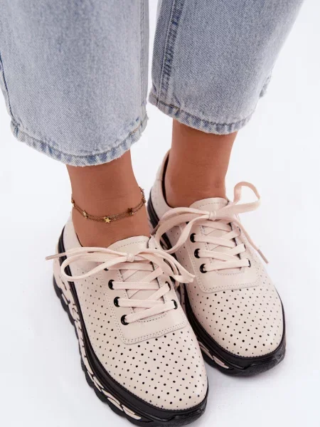 Pantofi cu toc Boto din piele cu toc plat negru