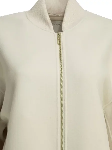 Geacă bomber Sportmax de lână alb