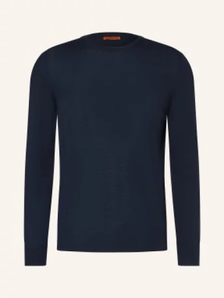 Barena Venezia Sweter Z Wełny Merynosowej blau granatowy