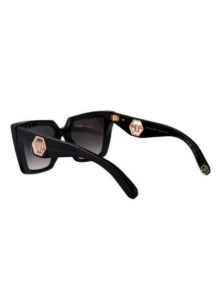 Ochelari de soare Philipp Plein Eyewear cu imprimeu geometric negru
