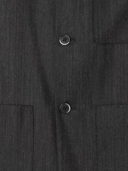 Geacă Barena de lână cu model herringbone gri