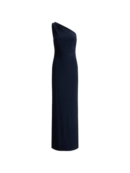 Rochie maxi Lauren Ralph Lauren cu un umăr gol albastru