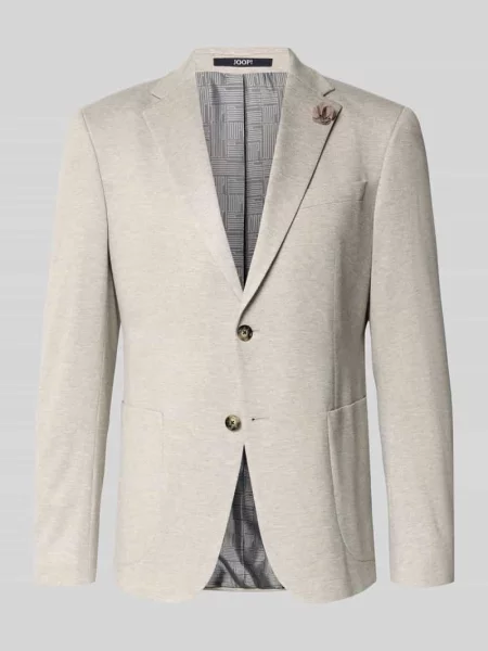Marynarka na 2 w kroju slim fit z kołnierzem z połami model Hawksley' Joop! Collection beżowa