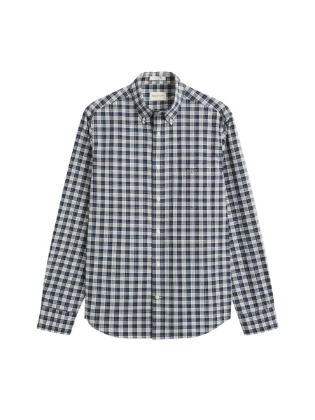 GANT Cămașă bleumarin / verde smarald alb