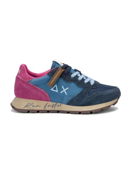 Sneakersy Sun68 zamszowe casual niebieskie