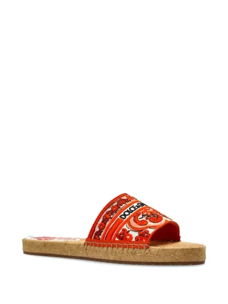 Espadrile Dolce & Gabbana fără toc portocaliu