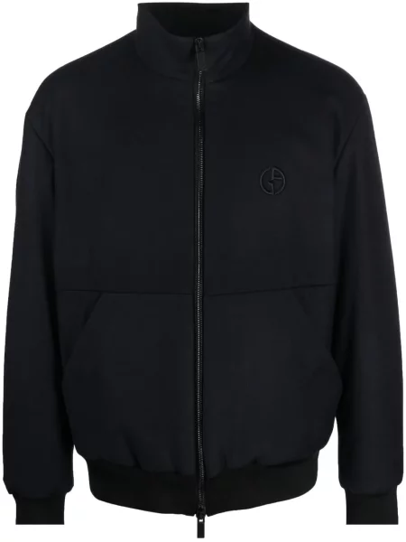 Siuvinėtas striukė Giorgio Armani juoda
