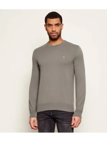 BOSS ORANGE Pulover Kanovano_S | regular fit cu adaos de cașmir gri