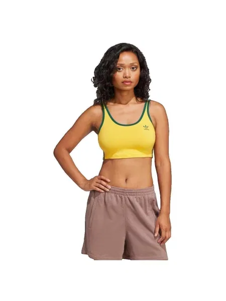 Top Adidas cu dungi galben