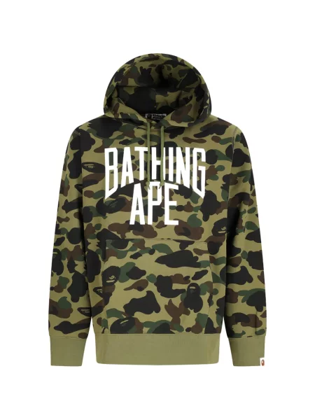 Hanorac cu glugă A Bathing Ape® cu imagine verde