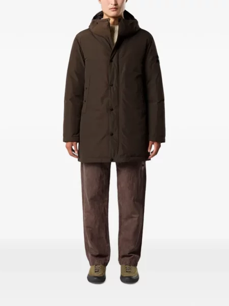 Geacă parka Stone Island cu strasuri maro