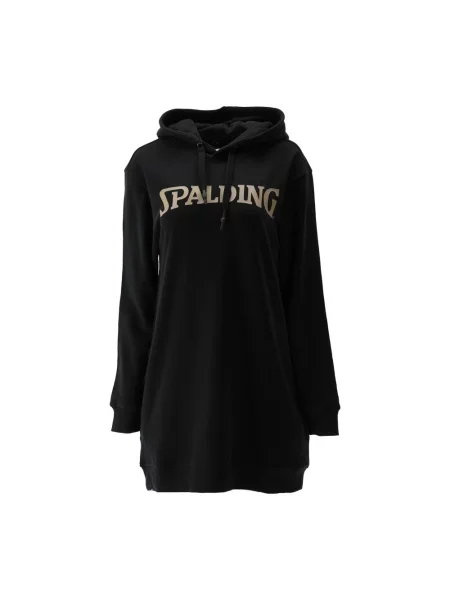 Sukienka sweatshirt z kapturem dla kobiet Spalding czarna