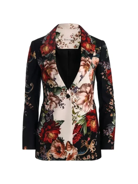 Sacou Alice + Olivia cu model floral cu imagine negru