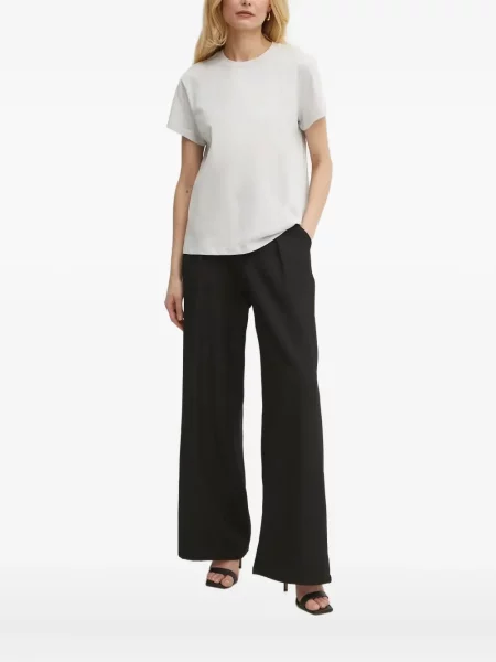 Tricou Patrizia Pepe cu broderie scurt alb