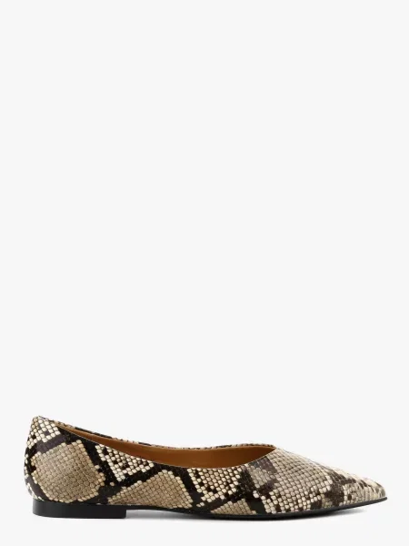 Кожаные балетки Leberdes серые