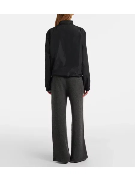 Pantaloni The Row din cașmir gri