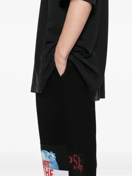 Pantaloni Vetements cu imagine negru