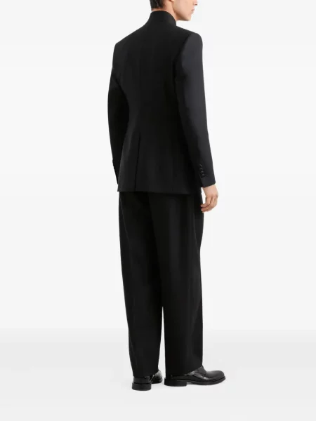 Pantaloni Dolce & Gabbana de lână plisate negru