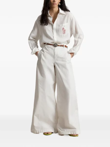 Ленена риза Polo Ralph Lauren бяло