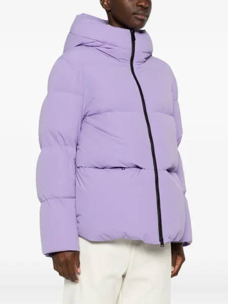 Geacă cu puf Woolrich cu glugă violet