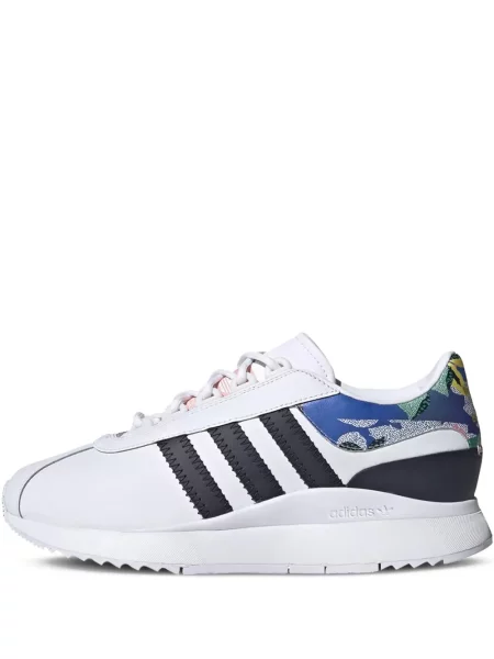 Sneakersy Adidas Forum do biegania zamszowe z dekoltem w serek szare