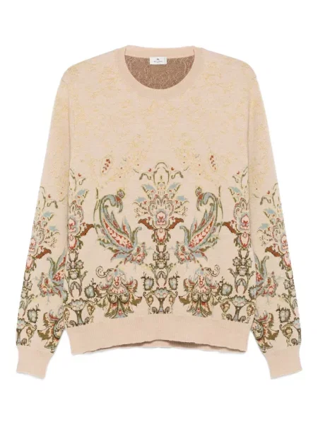 Pulover Etro cu model paisley cu decolteu rotund