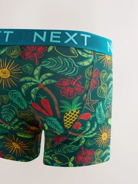Next Boxerky azúrová / tmavomodrá / jedľová / burgundská