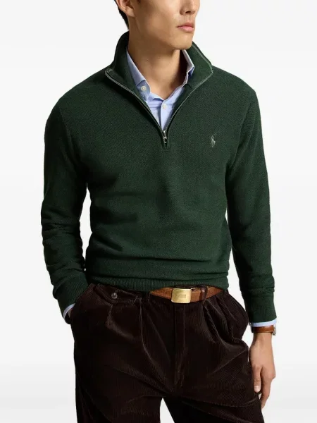 Hálós kockás pólóing Polo Ralph Lauren nyomtatás fekete
