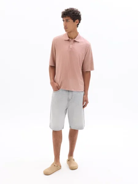 Tricou polo Celio roz