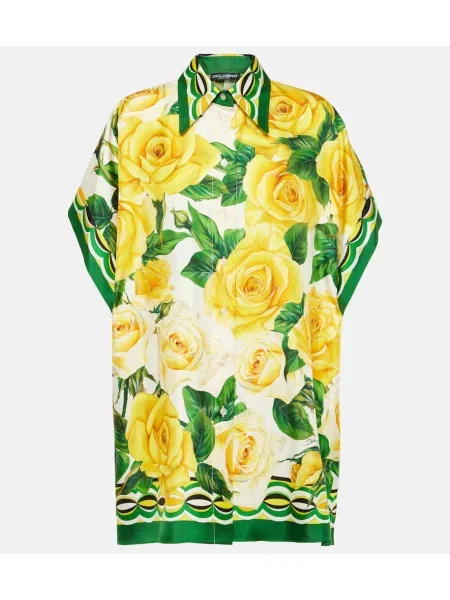 Bluză Dolce&gabbana de mătase cu model floral
