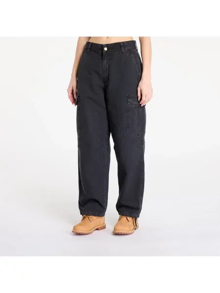 Pantaloni Carhartt WIP Stanton Cargo Pant UNISEX Black Stone Dyed XS negru