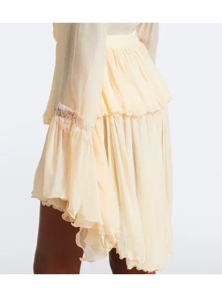 Fustă Blumarine asimetrică bej