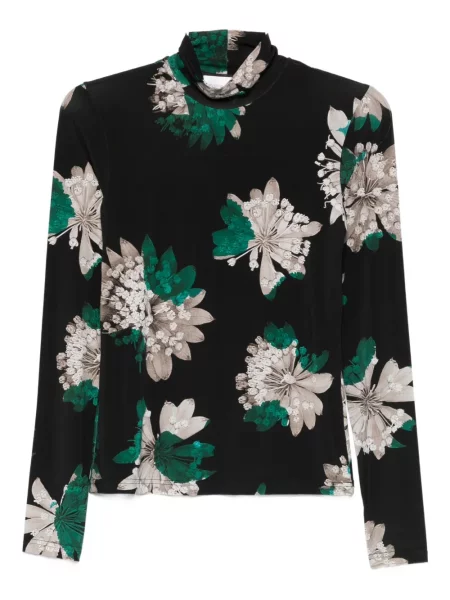 Top Christian Wijnants cu model floral negru