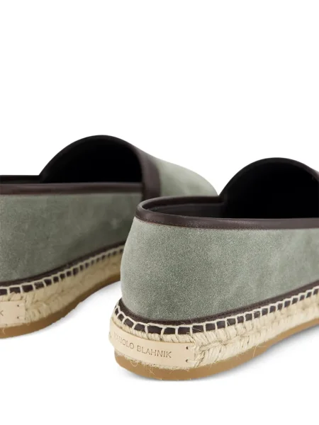 Espadrile Manolo Blahnik din piele de căprioară verde