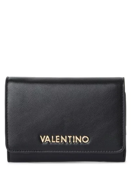 Lniana torebka Valentino Handbags czarna