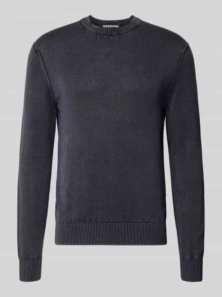 Sweter z czystej bawełny o kroju regular fit Only & Sons granatowy