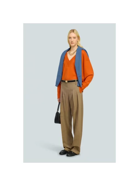 Sweter Semicouture wełniany pomarańczowy