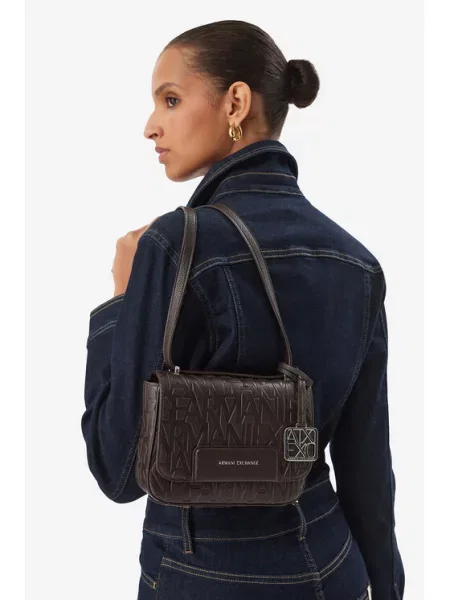 Armani Exchange Rankinė Tamsiai ruda